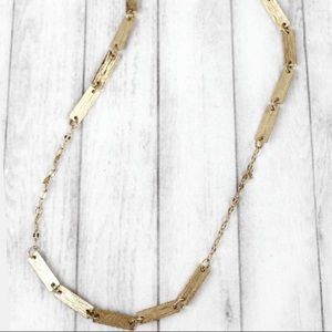Crave Goldtone Bars Station Necklace